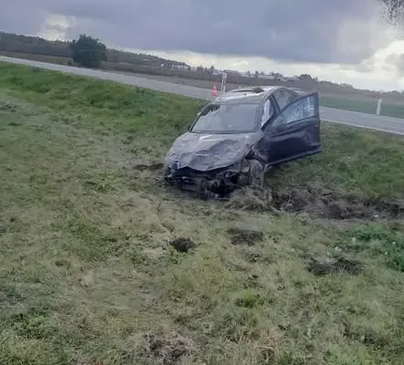 Wypadek na DK63 w Bezwoli Górnej — jedna osoba ranna