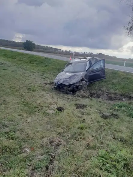 Wypadek na DK63 w Bezwoli Górnej — jedna osoba ranna