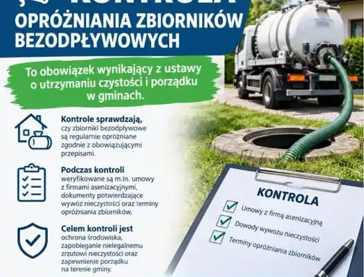 Gmina Borki przypomina o obowiązku opróżniania szamb – dokumenty do 30 listopada