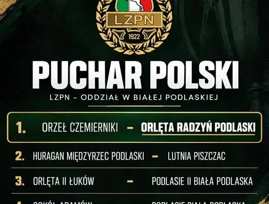 Puchar Polski LZPN: Orlęta Radzyń Podlaski zmierzą się z Orłem Czemierniki w IV rundzie