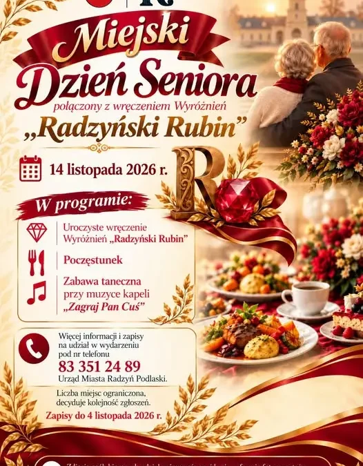 Miejski Dzień Seniora w Radzyniu Podlaskim – zapisy do 4 listopada