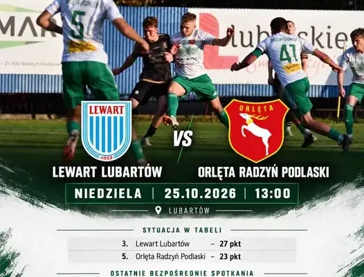 Hit IV ligi w Lubartowie: Lewart kontra Orlęta Radzyń Podlaski