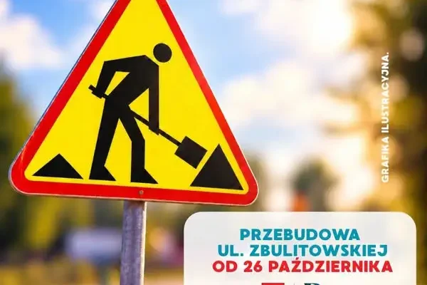 Przebudowa ul. Zbulitowskiej w Radzyniu Podlaskim – od 26 października zwężenie pasa i budowa chodnika