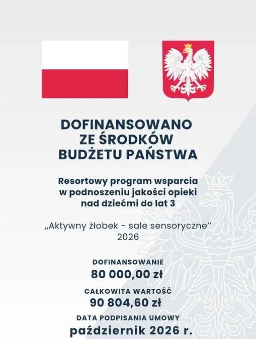 Gmina Ulan-Majorat pozyskała 80 tys. zł na sale sensoryczne w żłobku „Maluszkowo”