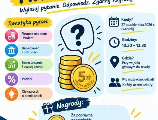 Ekspresowy quiz finansowy w ZSP Radzyń – sprawdź wiedzę i zdobądź monetę