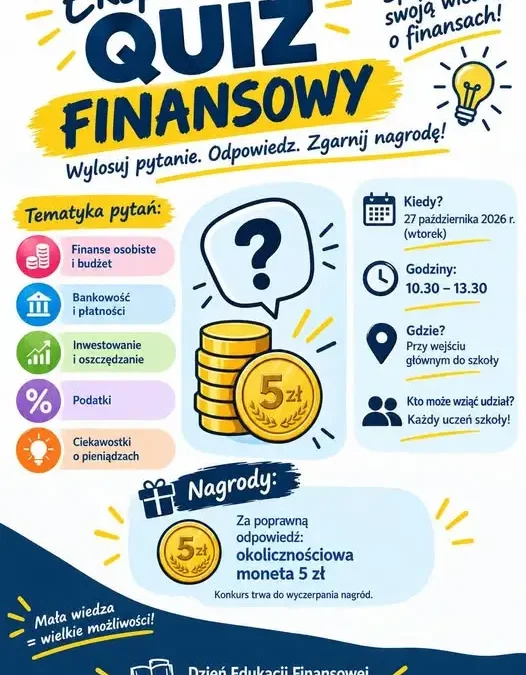 Ekspresowy quiz finansowy w ZSP Radzyń – sprawdź wiedzę i zdobądź monetę
