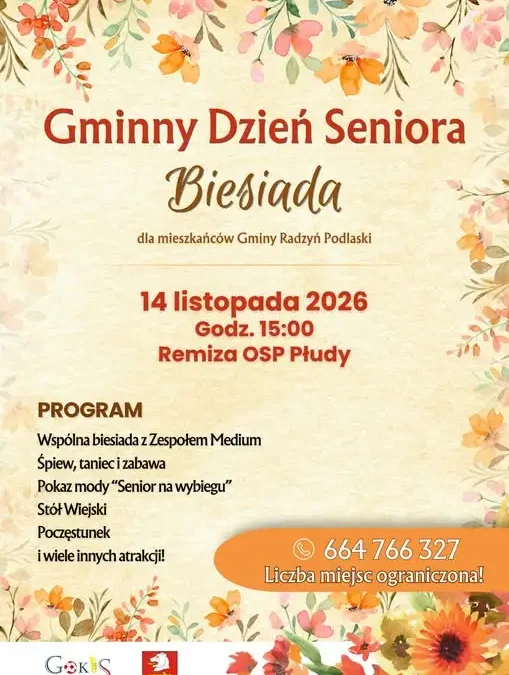 Gminny Dzień Seniora w Płudach – zapisy już trwają