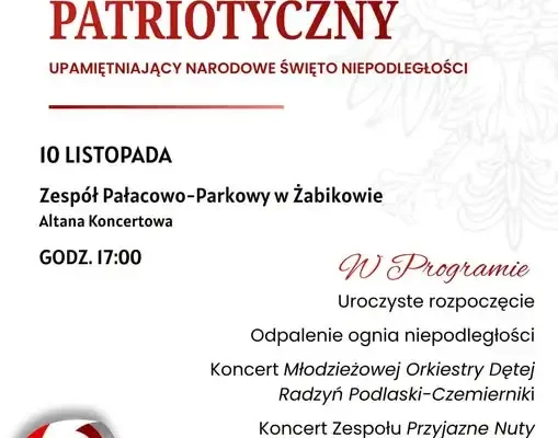 Koncert patriotyczny w Żabikowie – wspólne świętowanie Niepodległości