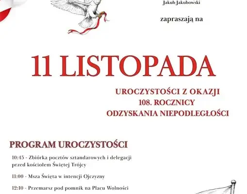 Radzyń Podlaski zaprasza na 108. rocznicę odzyskania niepodległości